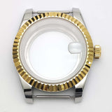 Silver / Gold Stainless steel Watch Case 36 mm