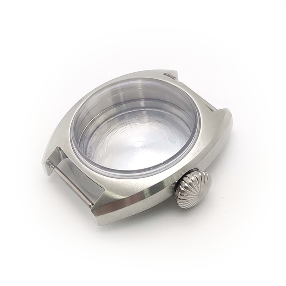 Silver Stainless steel Watch Case 36 mm