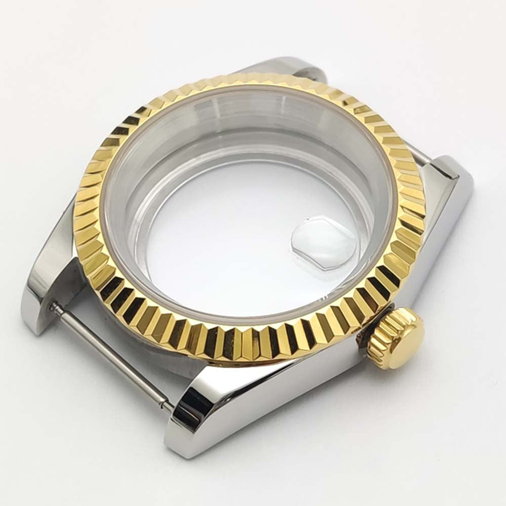 Silver / Gold Stainless steel Watch Case 36 mm
