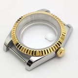 Silver / Gold Stainless steel Watch Case 36 mm