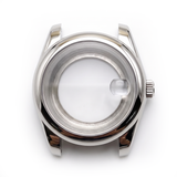 Silver Stainless steel Watch Case 39 mm