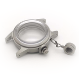 Silver Stainless steel Watch Case 36 mm