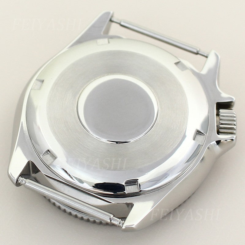 Silver / Blue / White Stainless steel Watch Case 42 mm