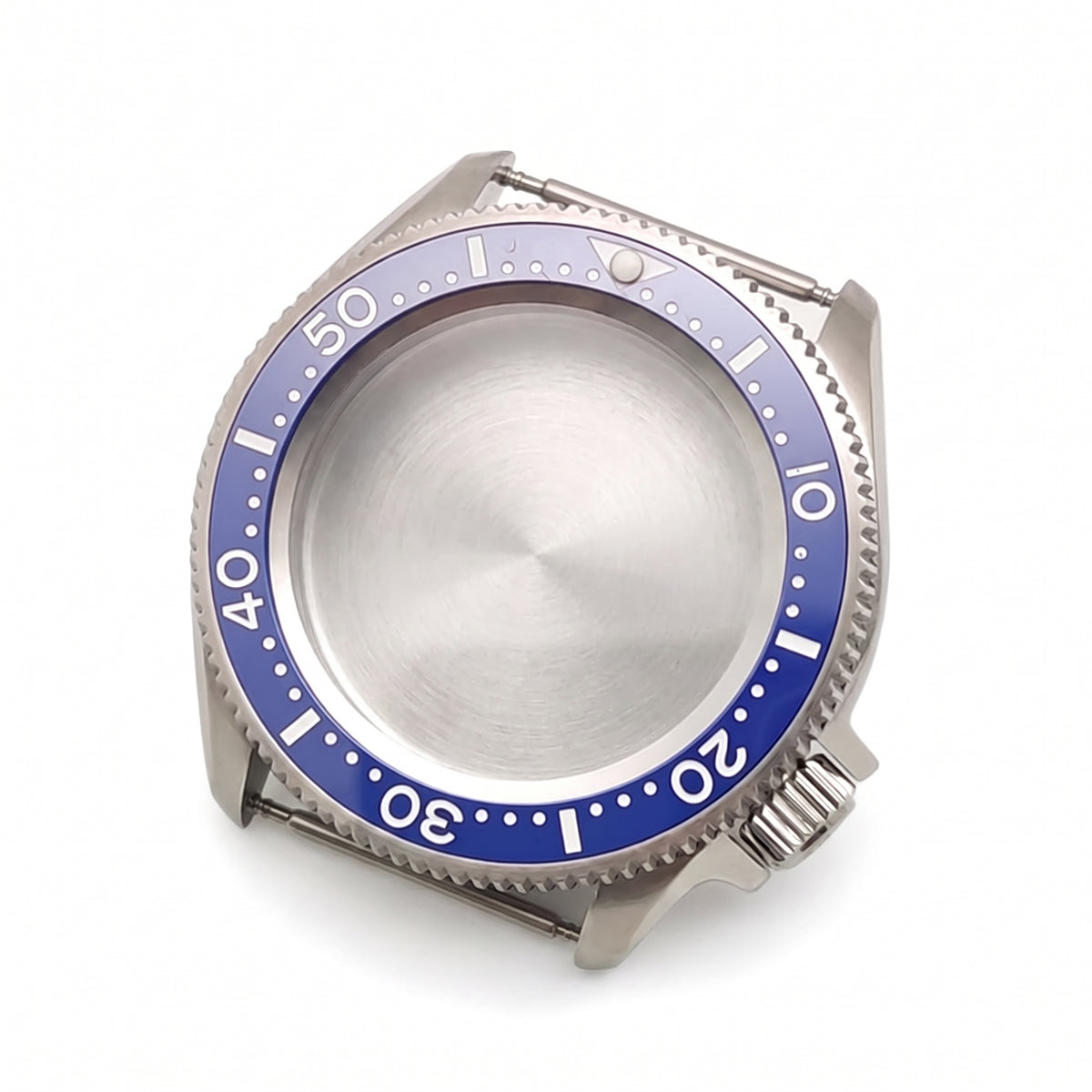 Silver / Blue / White Stainless steel Watch Case 42 mm