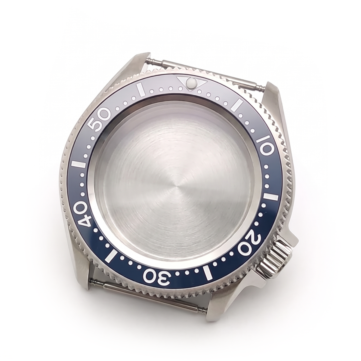 Silver / Blue / White Stainless steel Watch Case 42 mm