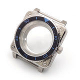 Silver / Black / Blue Stainless steel Watch Case 42 mm
