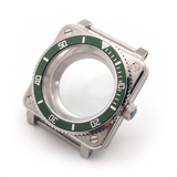 Grey / Green Stainless steel Watch Case 42 mm