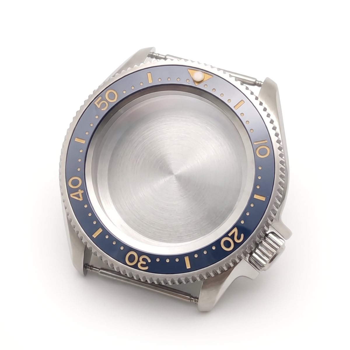 Silver / Blue / Yellow Stainless steel Watch Case 42 mm