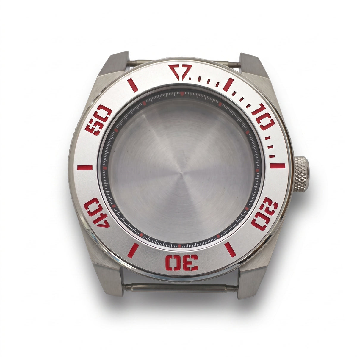 Silver Stainless steel Watch Case 43 mm