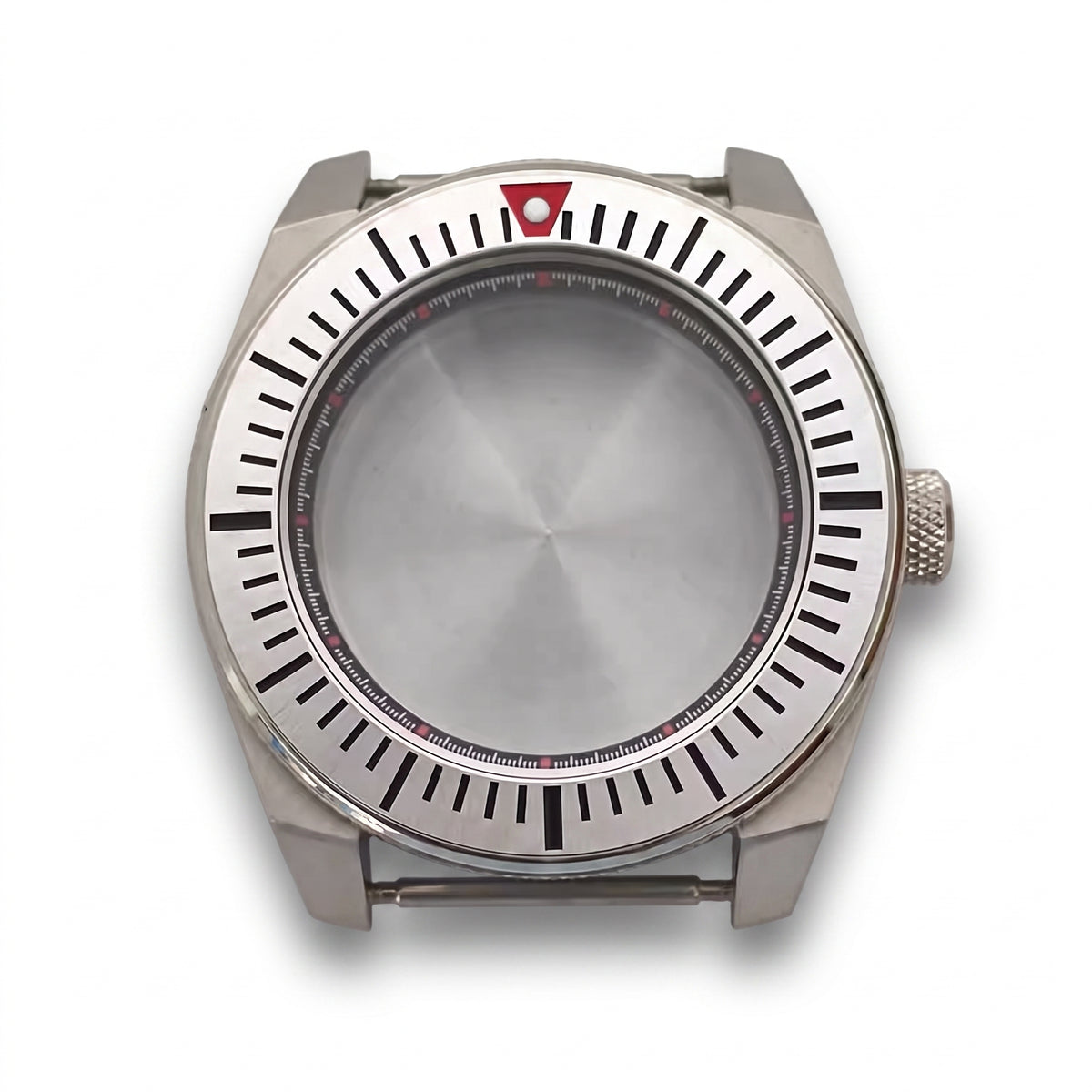 Silver Stainless steel Watch Case 43 mm