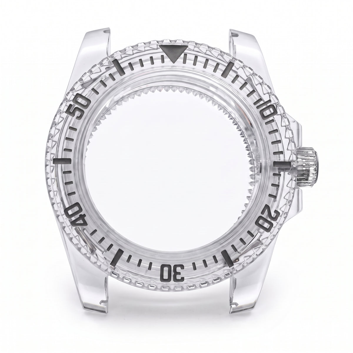 Transparent / Black Acrylic Watch Case 40.5 mm