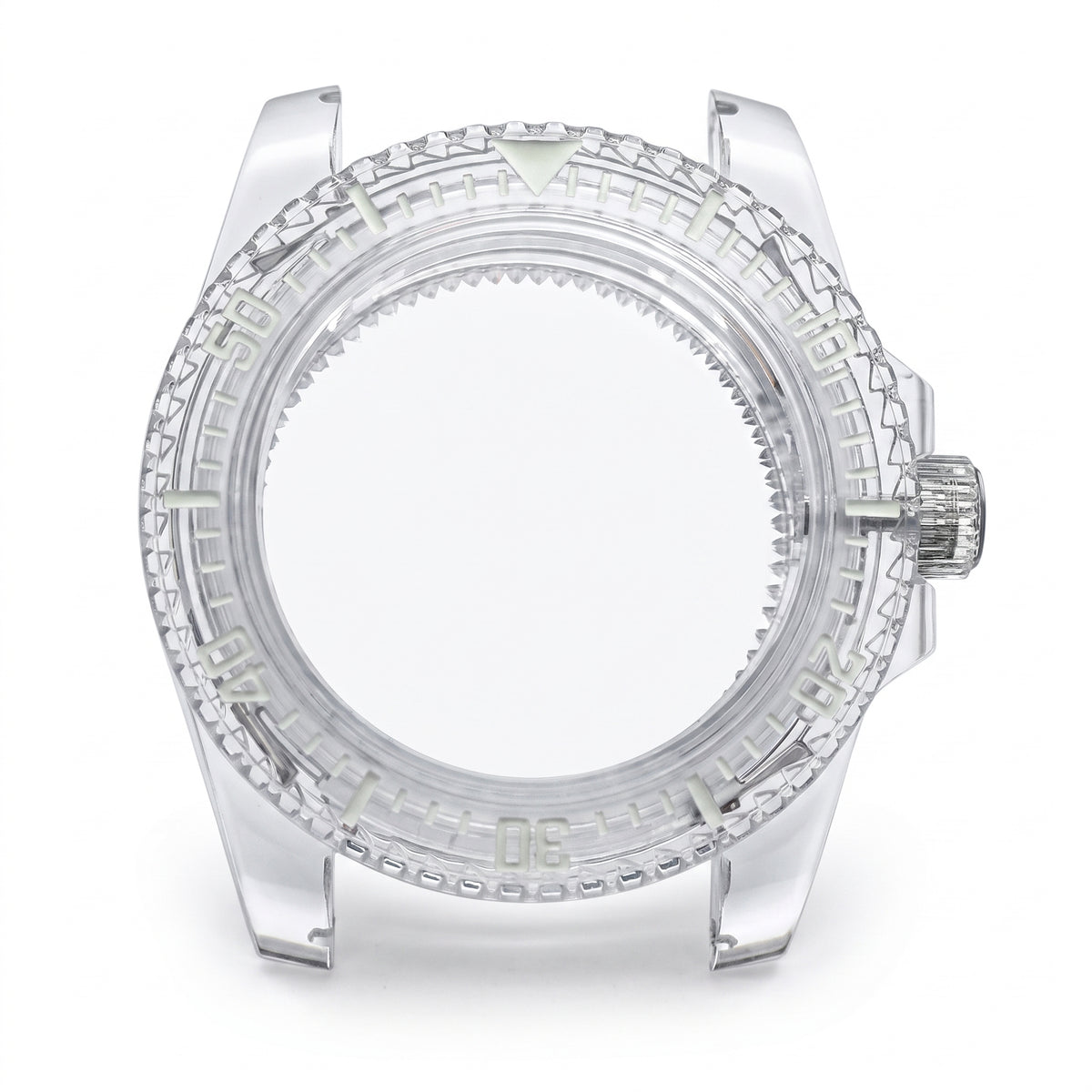 Transparent / White Acrylic Watch Case 40.5 mm
