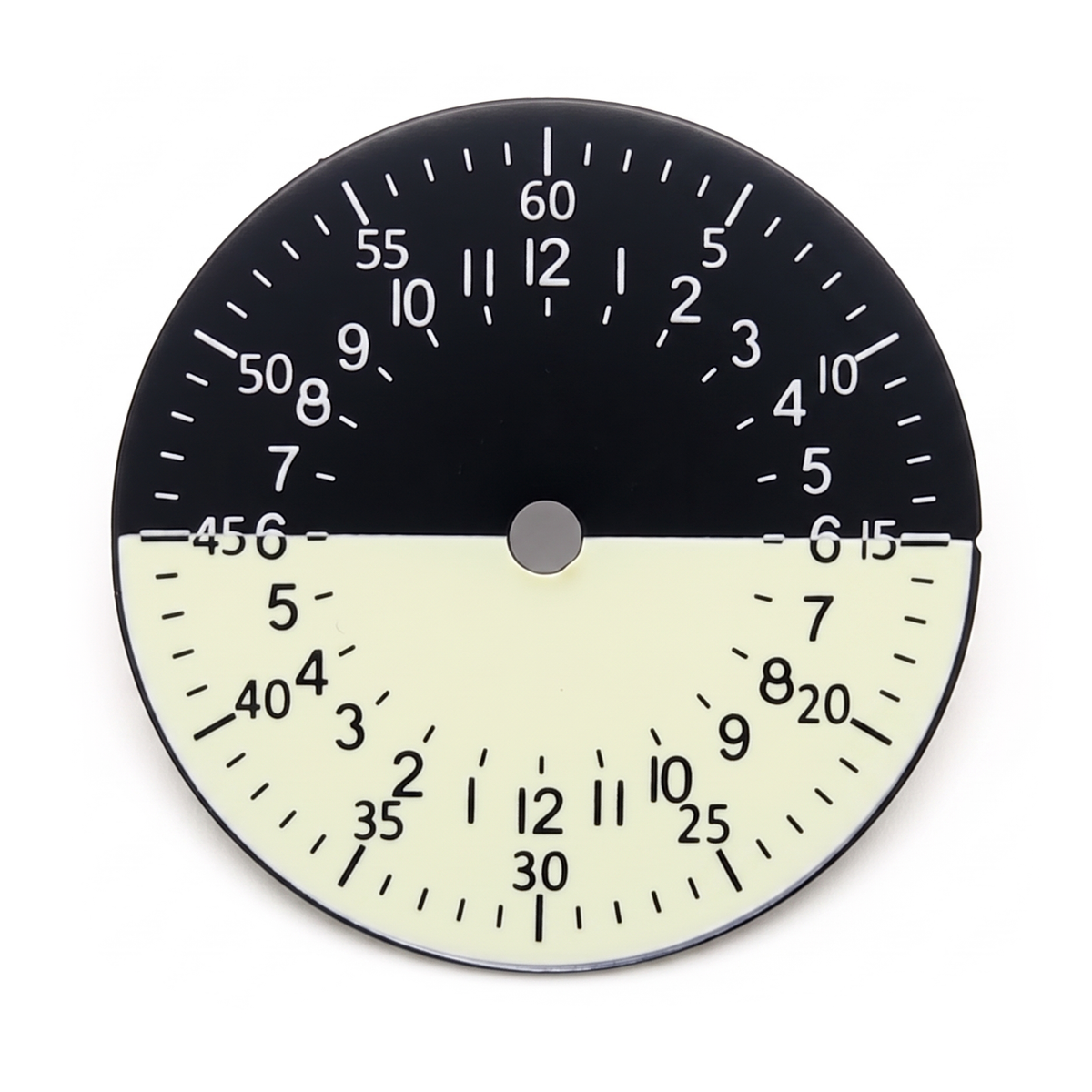 Black / Orange Watch Dial 28.5 mm
