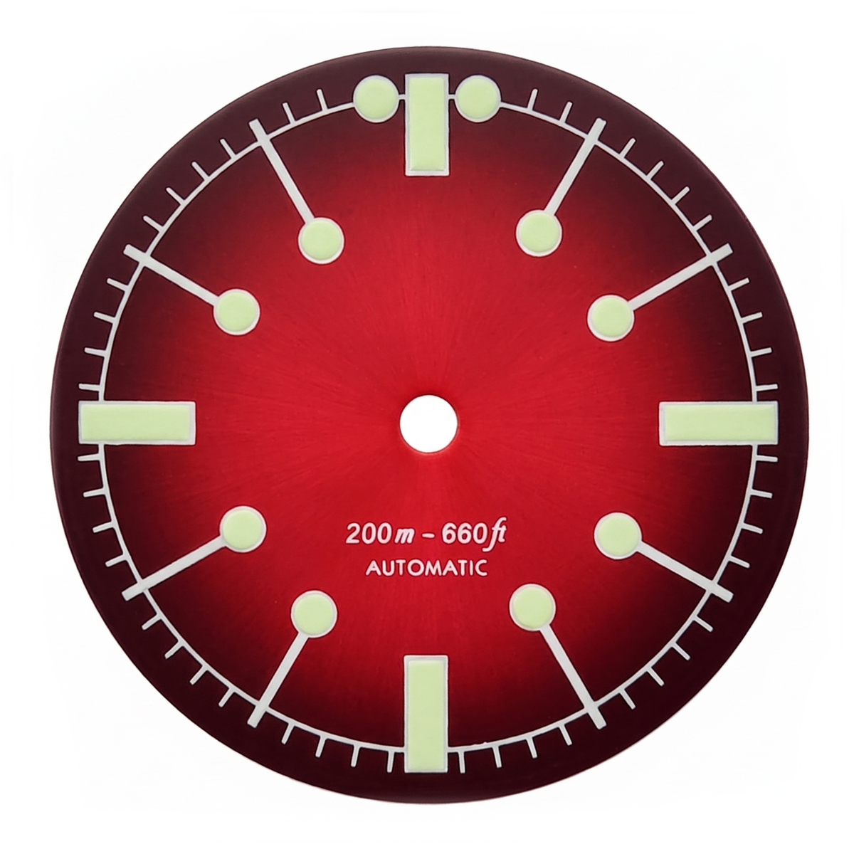 Black / Red Watch Dial 28.5 mm