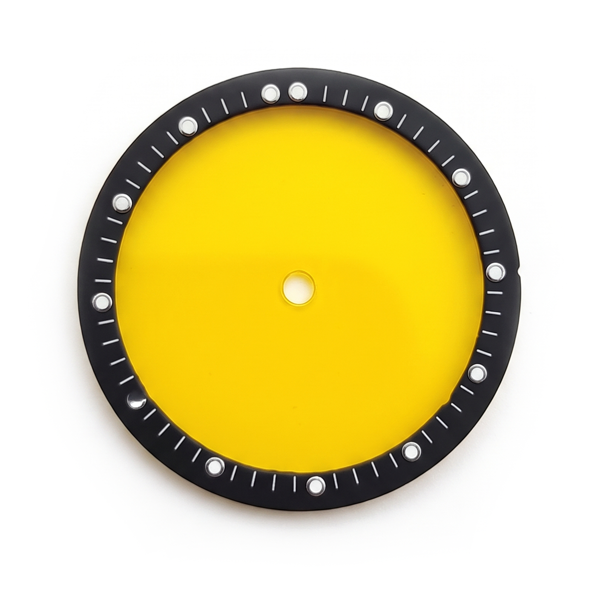 Black / Yellow Watch Dial 28.5 mm