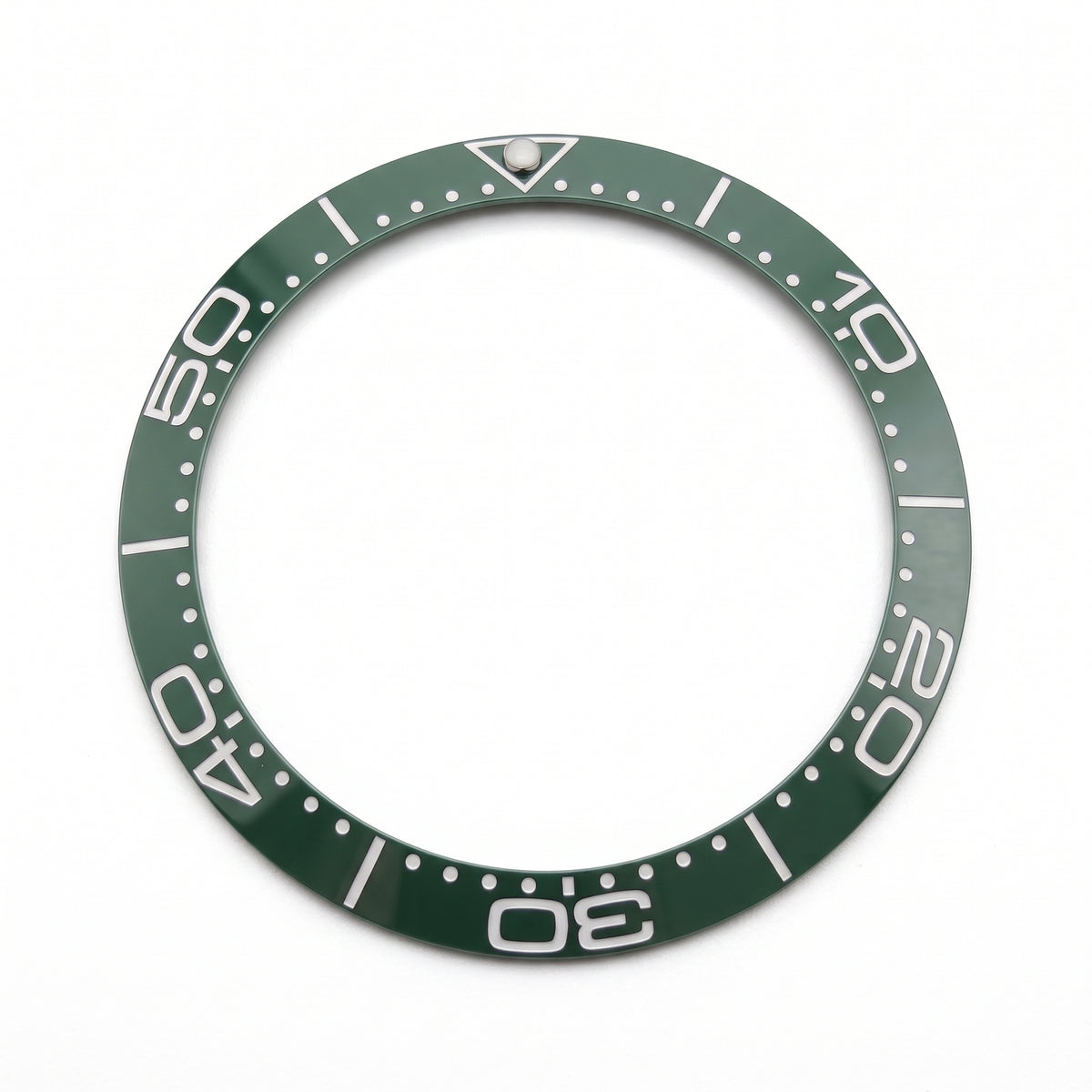 Green / White Ceramic Bezel Insert 38 mm