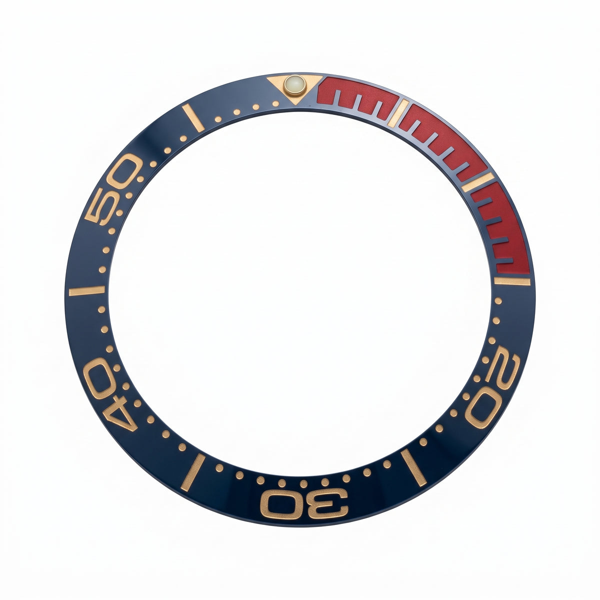 Blue / Gold / Red Ceramic Bezel Insert 38 mm