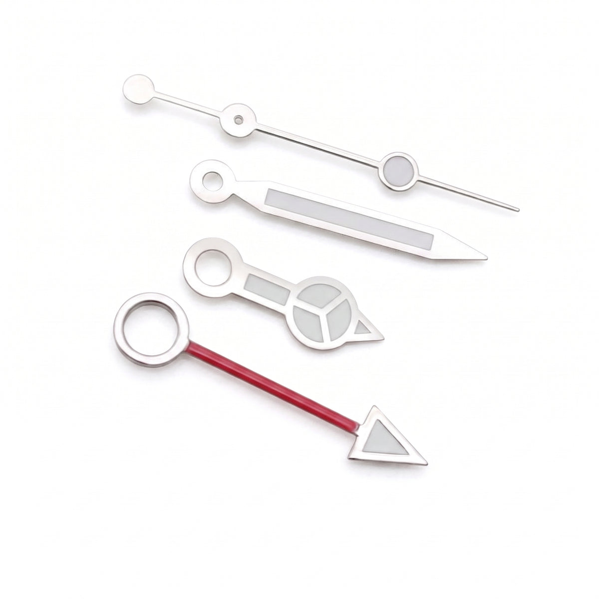 Silver / Red Watch Hands