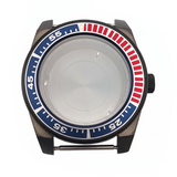 Black / Blue / Red Stainless steel Watch Case 43 mm