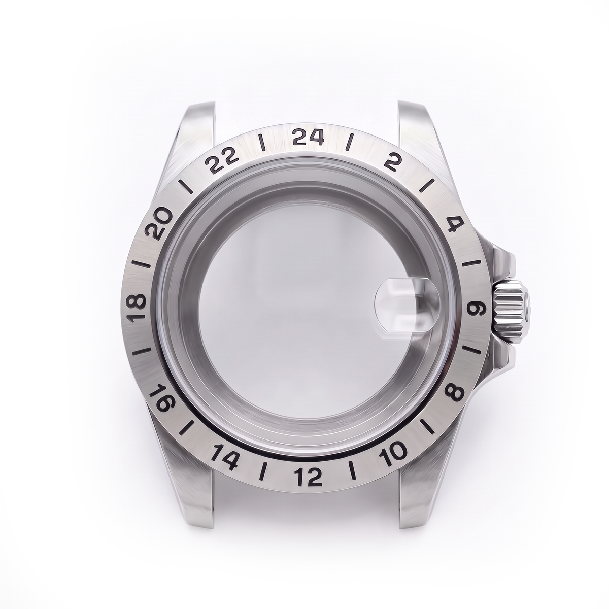 Silver Stainless steel Watch Case 39.5 mm