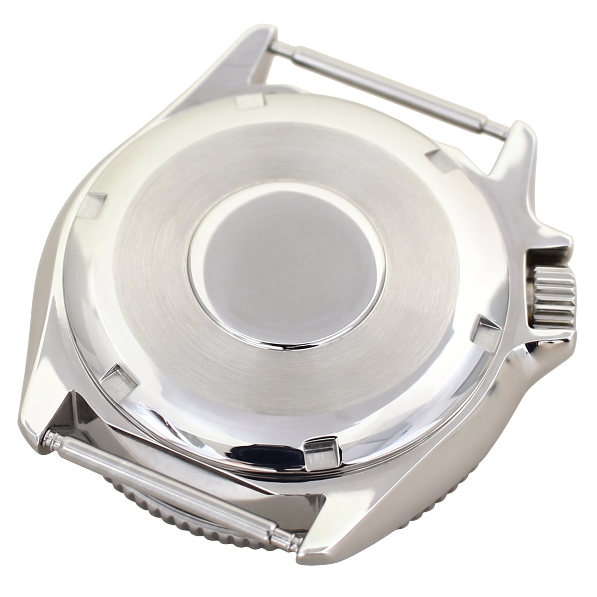 Silver / Blue / Yellow Stainless steel Watch Case 42 mm
