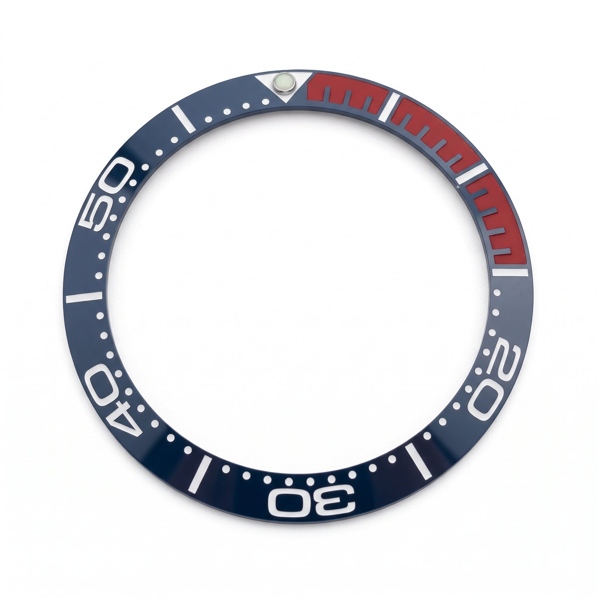 Blue / White / Red Ceramic Bezel Insert 38 mm