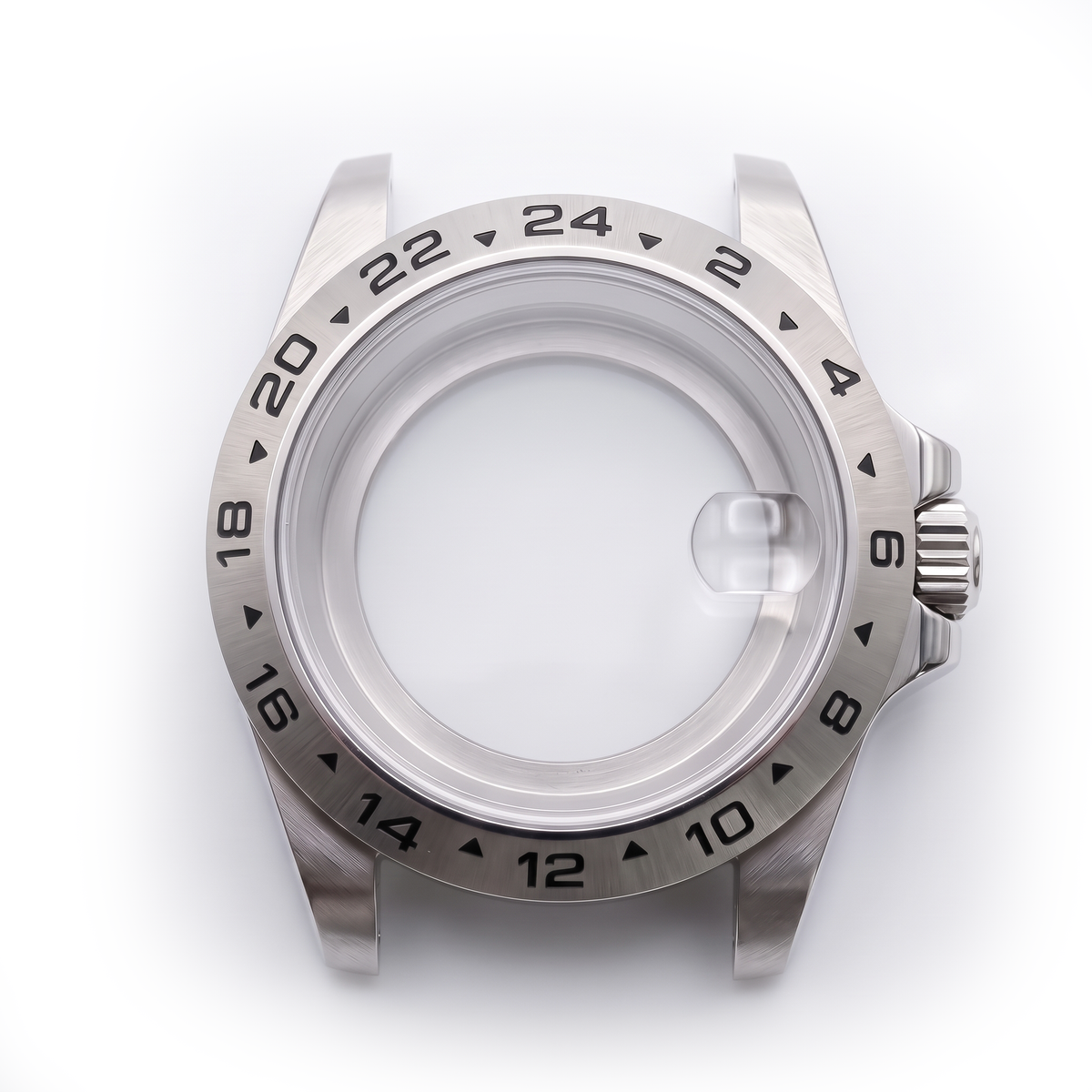 Silver Stainless steel Watch Case 39.5 mm