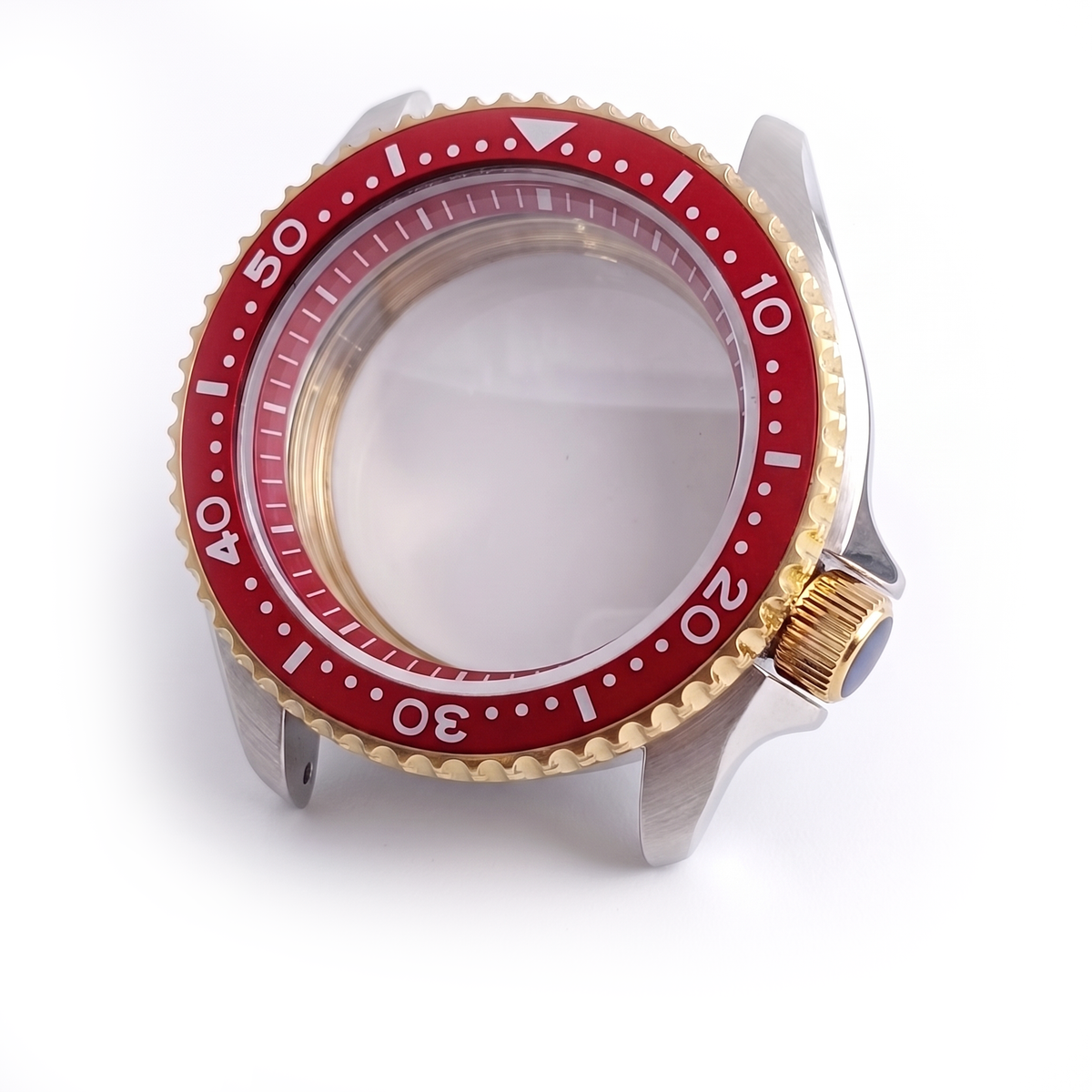 Silver / Red / Gold Stainless steel Watch Case 40.5 mm
