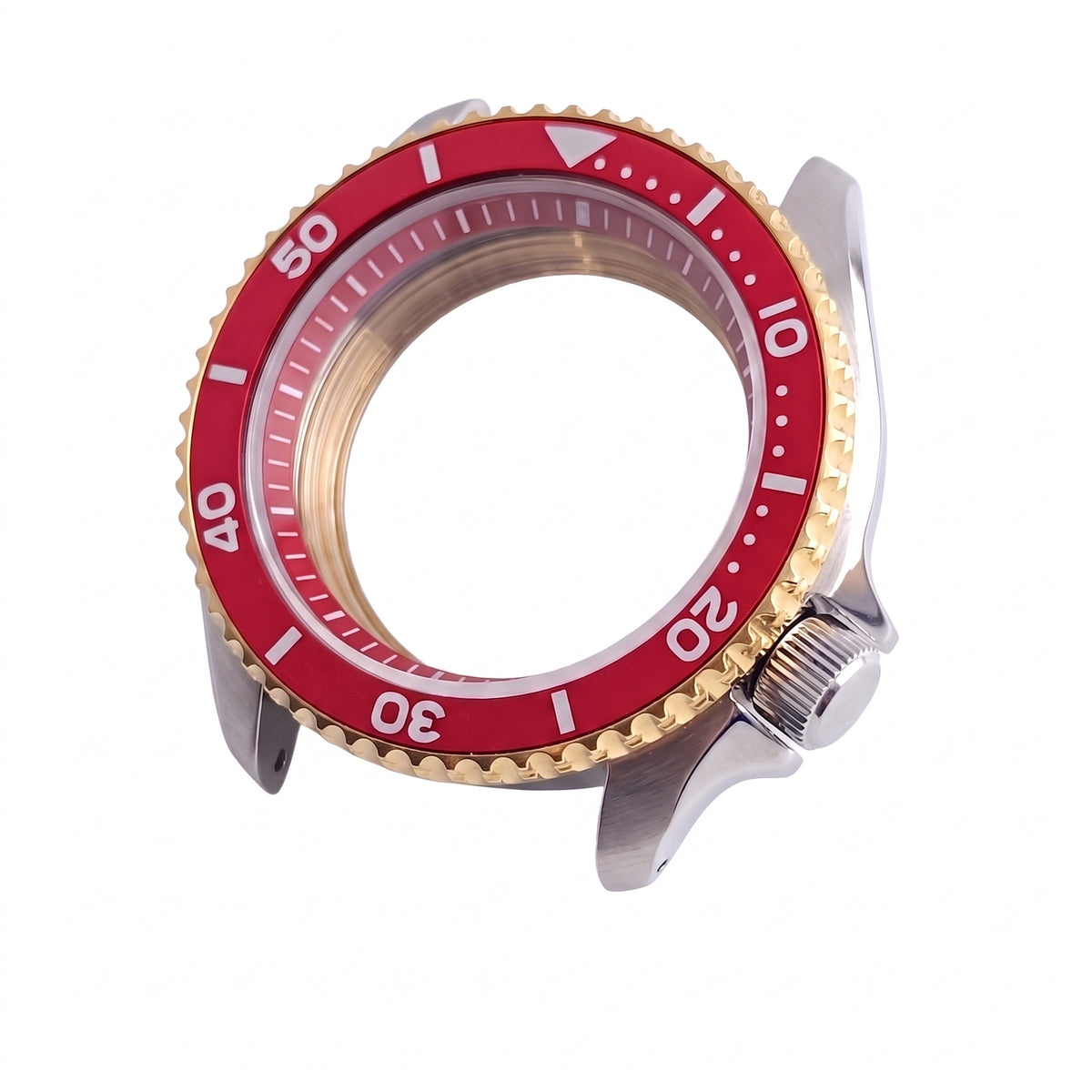 Silver / Red / Gold Stainless steel Watch Case 40.5 mm