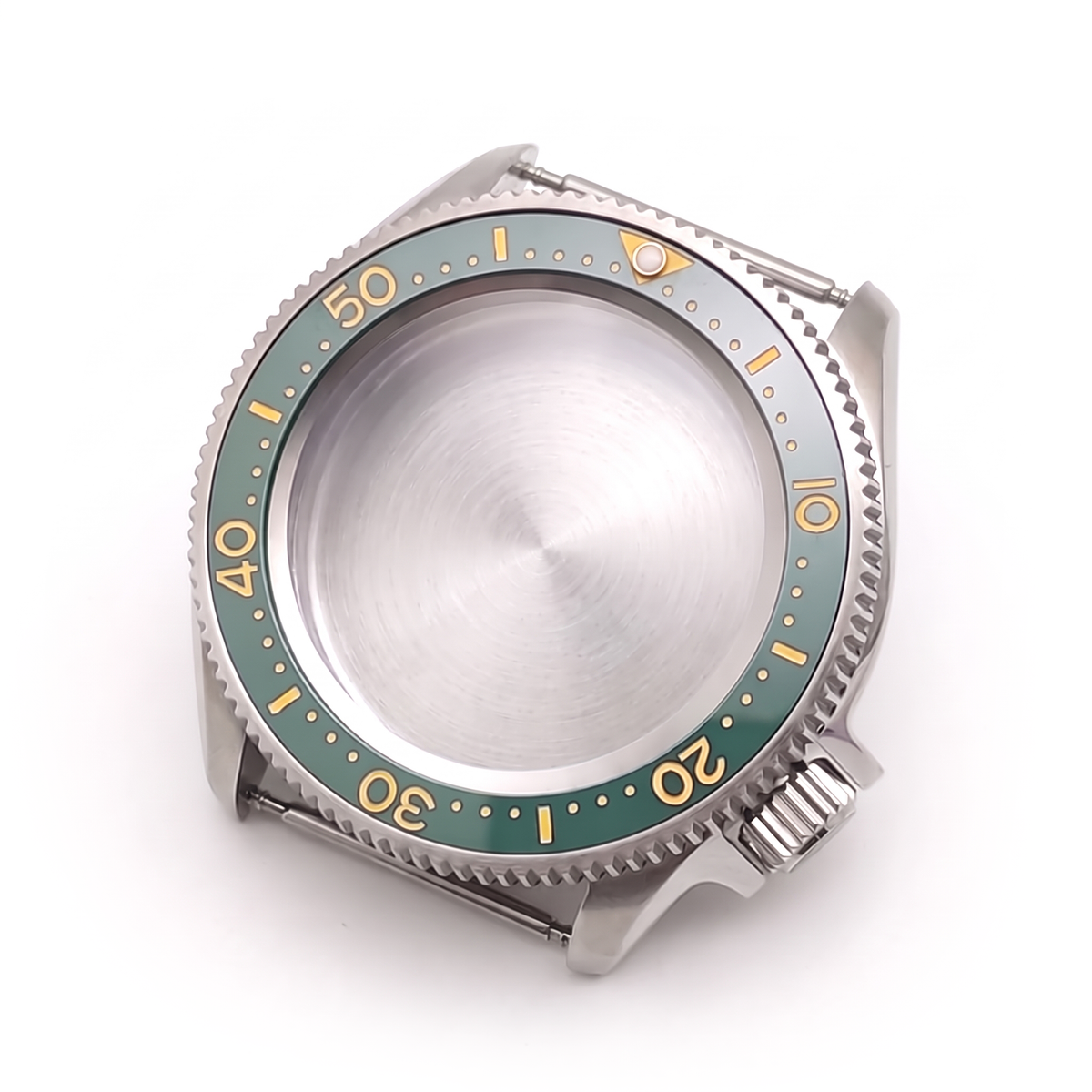 Silver / Green / Yellow Stainless steel Watch Case 42 mm