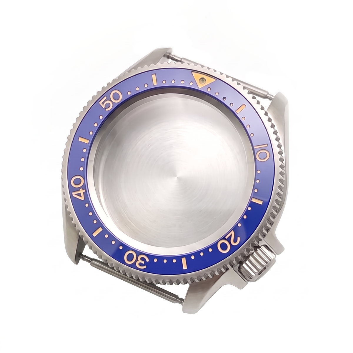 Silver / Blue / Yellow Stainless steel Watch Case 42 mm