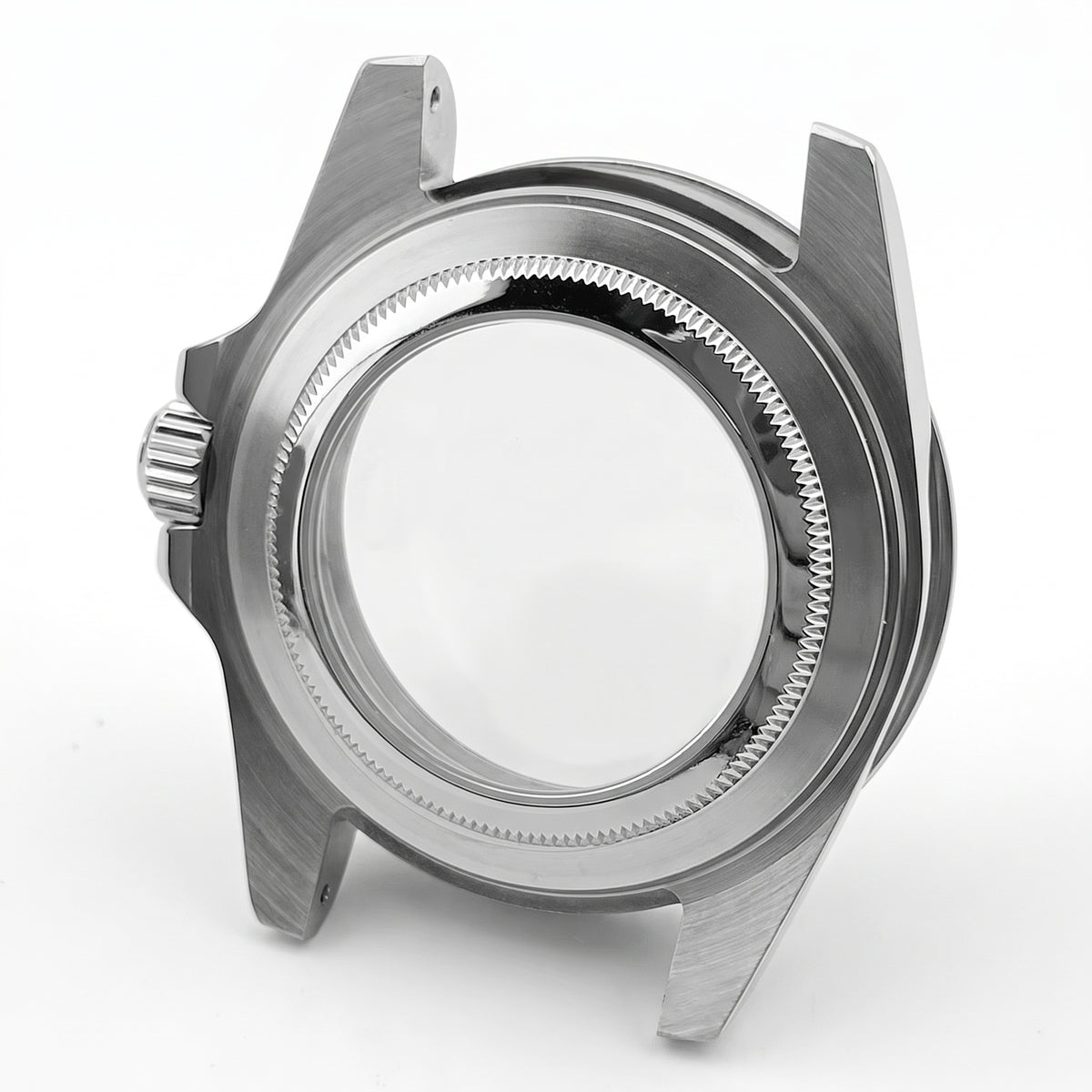 Silver Stainless steel Watch Case 39.5 mm