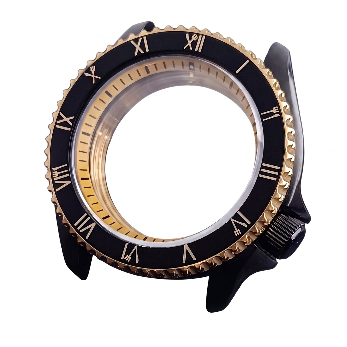 Black / Gold Stainless steel Watch Case 40.5 mm