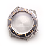 Silver / Black / Yellow Stainless steel Watch Case 42 mm