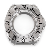 Silver / White Stainless steel Watch Case 44 mm
