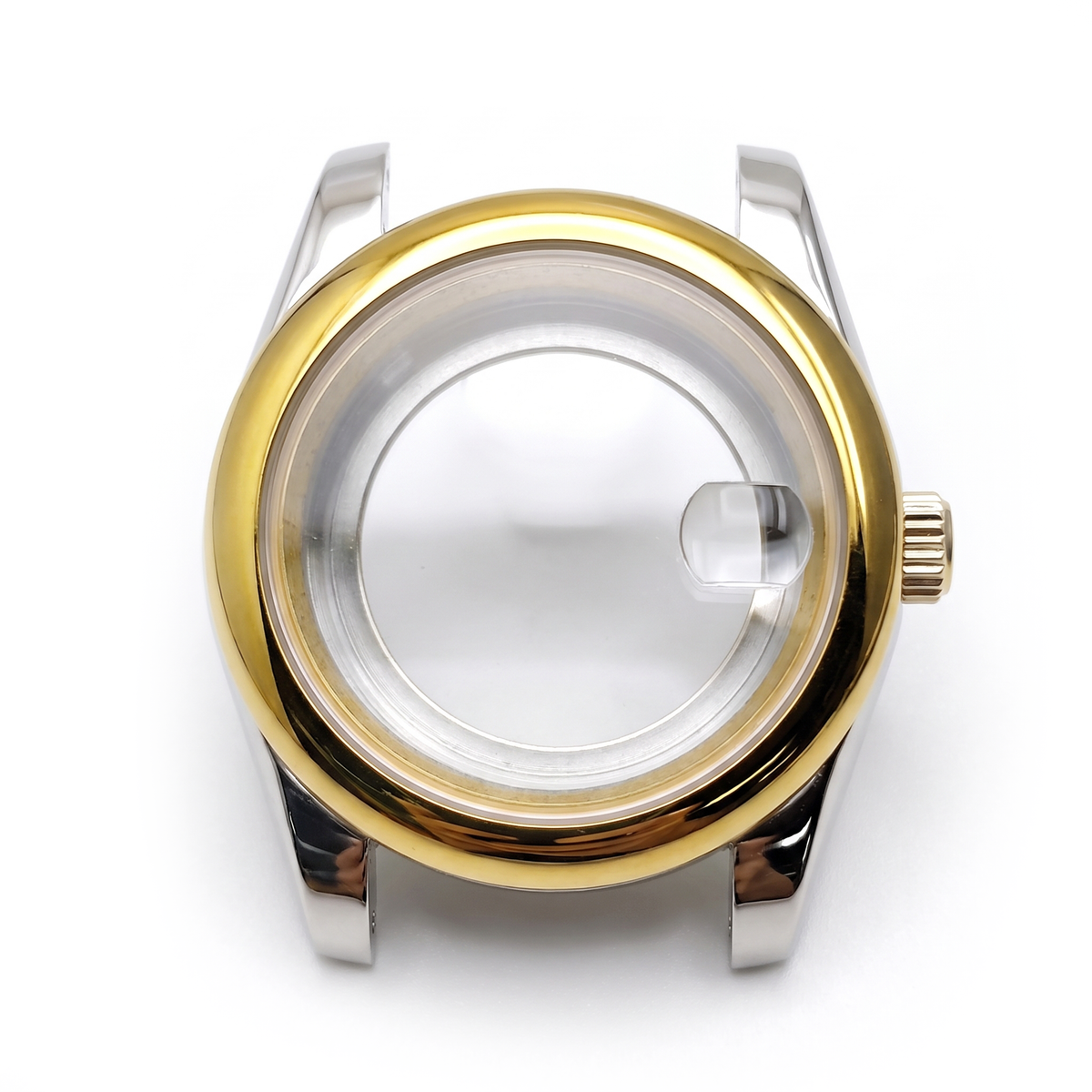 Silver / Gold Stainless steel Watch Case 39 mm