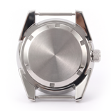 Silver / Black Stainless steel Watch Case 43 mm