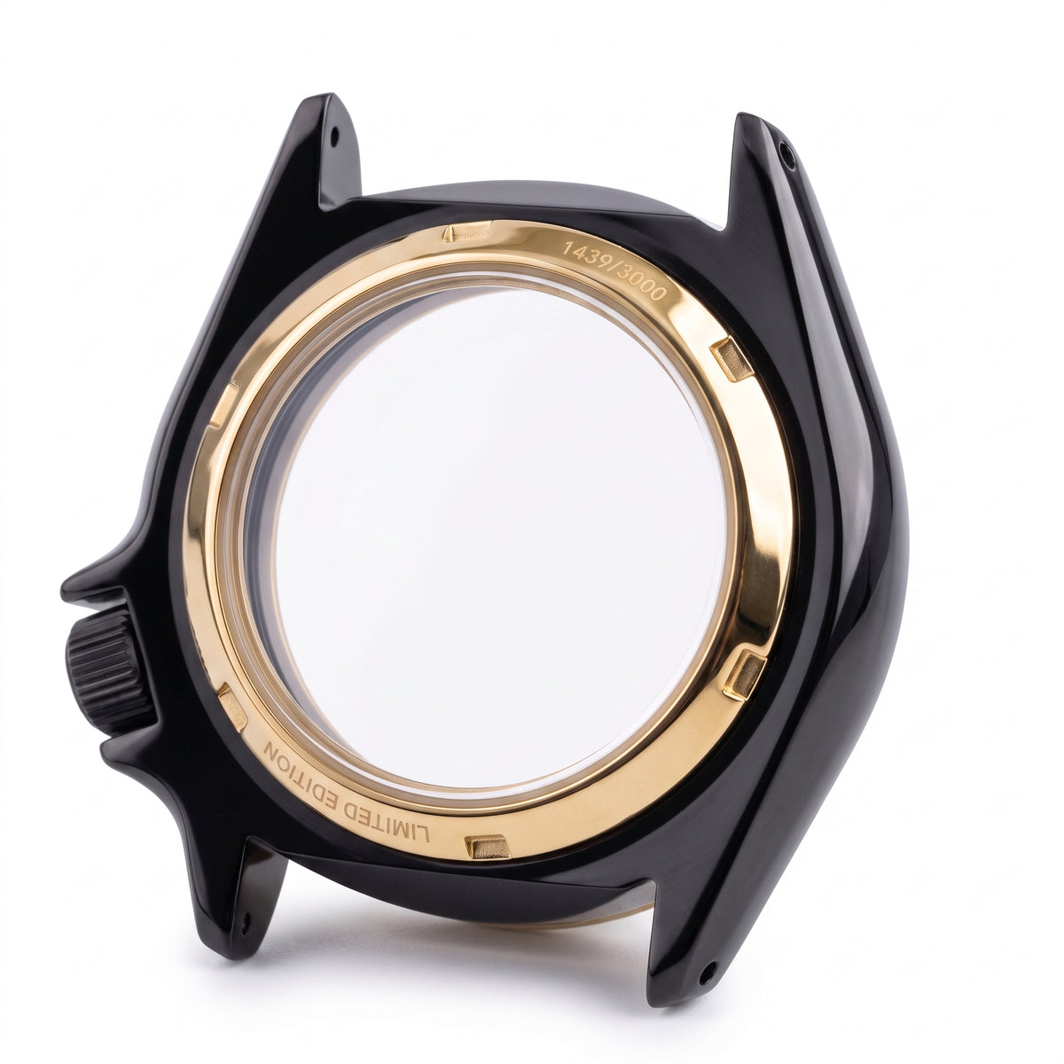 Black / Gold Stainless steel Watch Case 40.5 mm