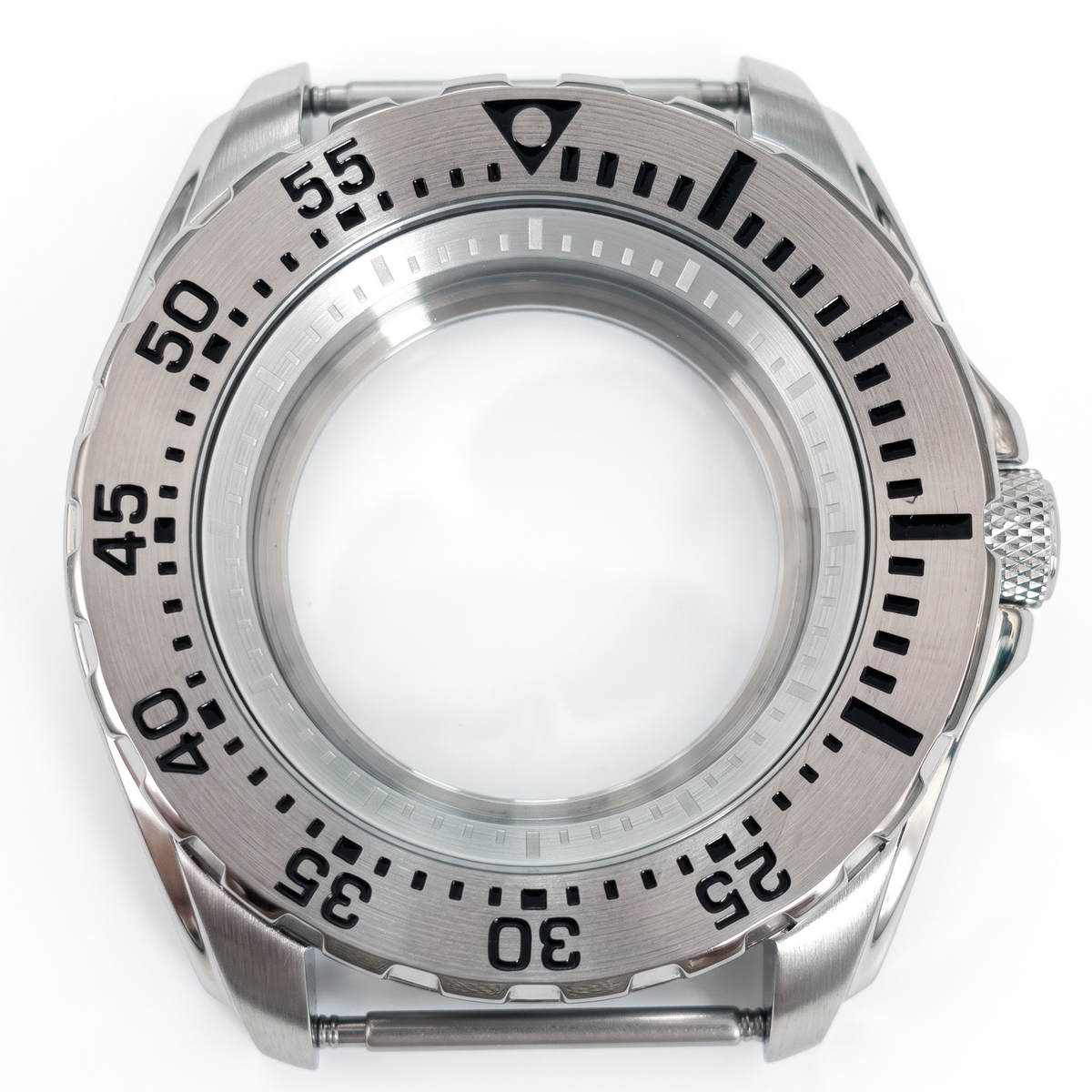 Silver / White Stainless steel Watch Case 44 mm