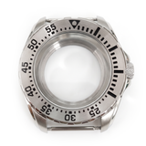 Silver Stainless steel Watch Case 44 mm