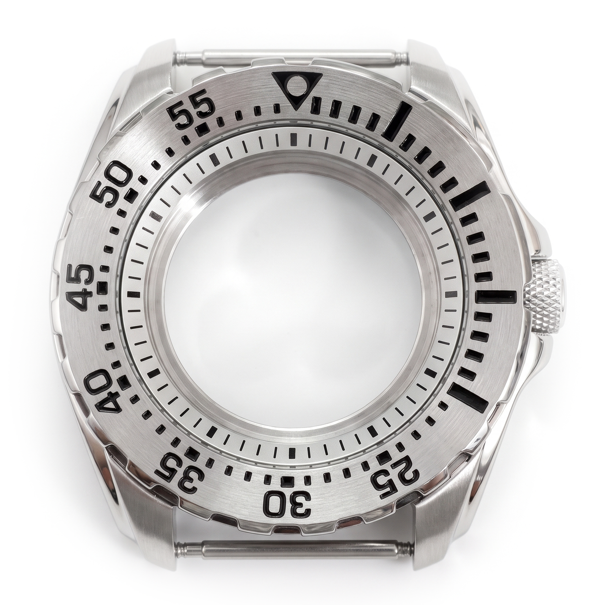 Silver / White Stainless steel Watch Case 44 mm