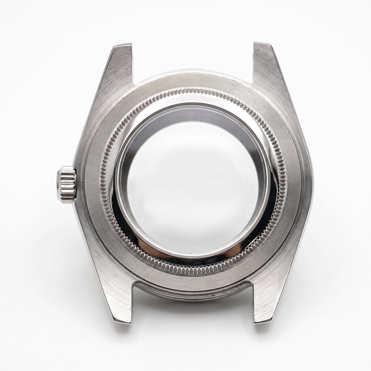 Silver Stainless steel Watch Case 39 mm