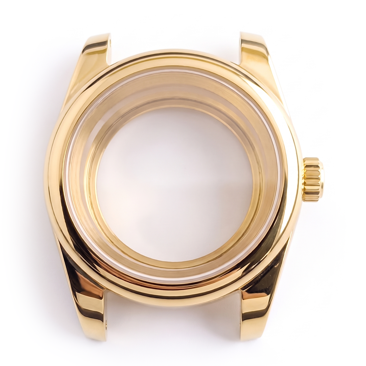 Gold Stainless steel Watch Case 39 mm