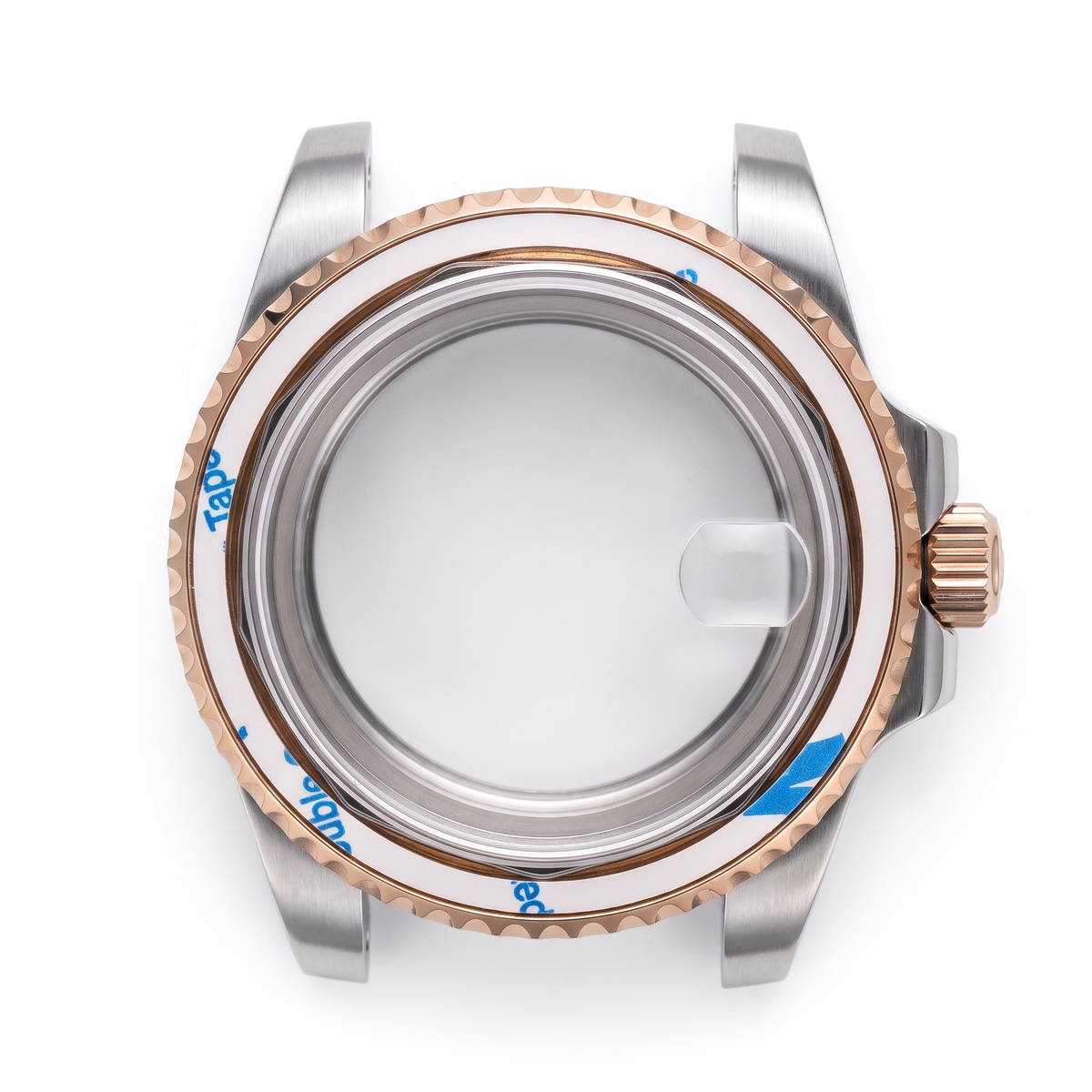 Silver / Rose Gold Stainless steel Watch Case 40.5 mm