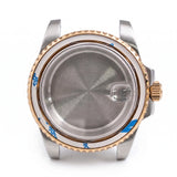 Silver / Rose Gold Stainless steel Watch Case 40.5 mm