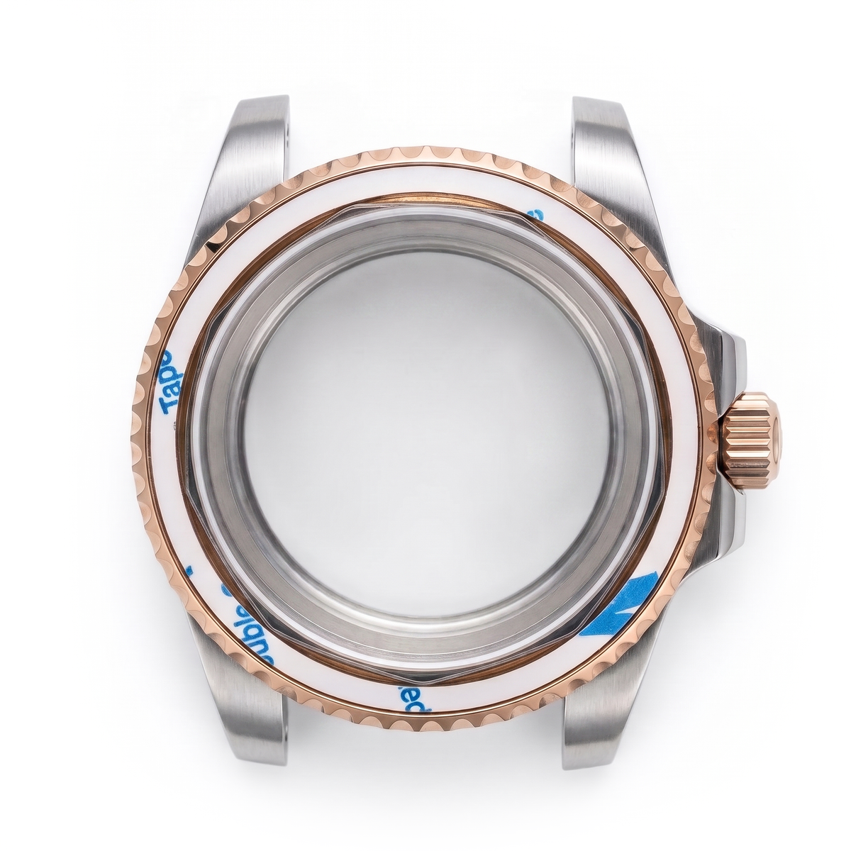 Silver / Rose Gold Stainless steel Watch Case 40.5 mm