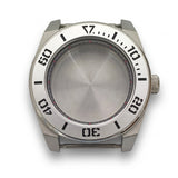 Silver Stainless steel Watch Case 43 mm