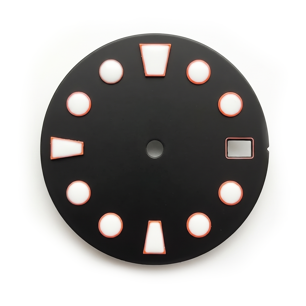 Black / Orange Watch Dial 28.5 mm