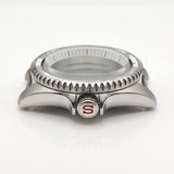 Silver / Blue Stainless steel Watch Case 42 mm